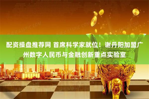 配资操盘推荐网 首席科学家就位！谢丹阳加盟广州数字人民币与金融创新重点实验室