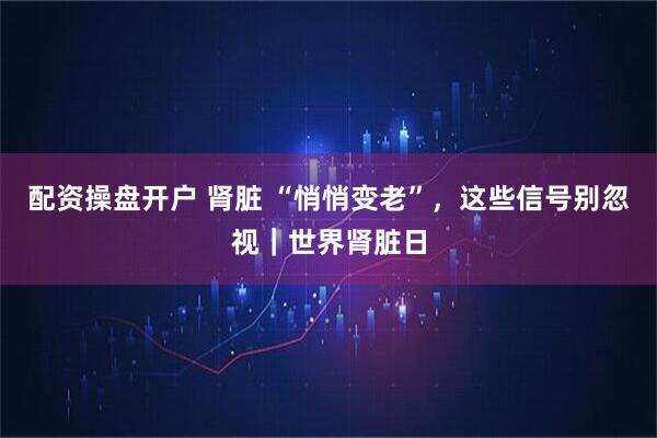 配资操盘开户 肾脏 “悄悄变老”，这些信号别忽视｜世界肾脏日