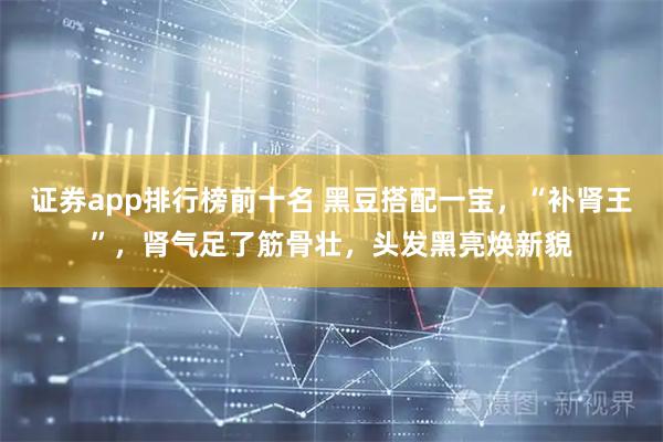 证券app排行榜前十名 黑豆搭配一宝，“补肾王”，肾气足了筋骨壮，头发黑亮焕新貌